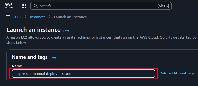 Choose a name for your EC2 instance