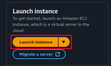Launch instance button