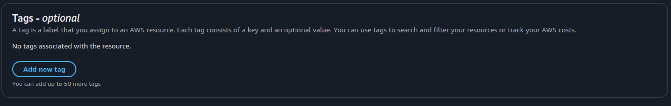 Specify tags for your security group