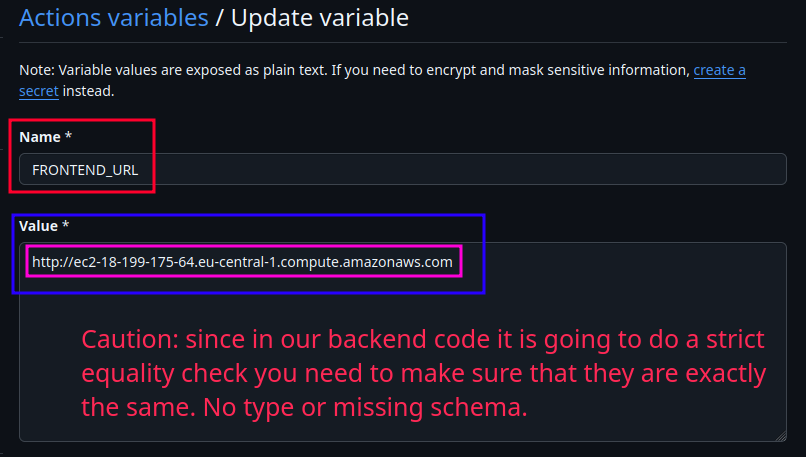 Add new variable page