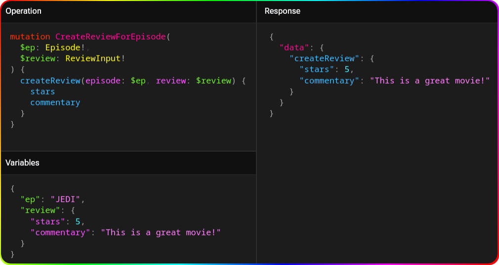 specifying fields we wanna receive after mutation