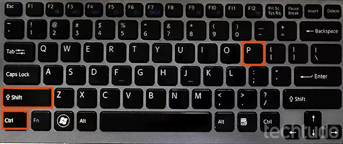 ctrl + shift + p