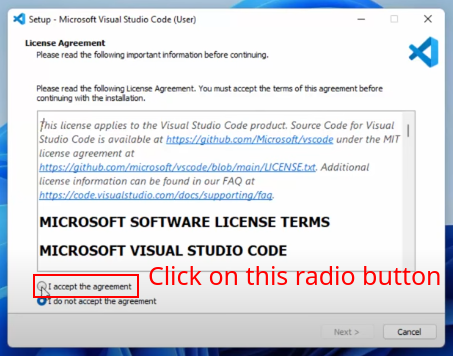 accepting terms of service